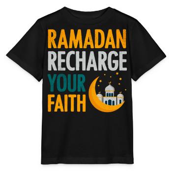 Célébration du Ramadan, fête musulmane - T-shirt bio MINI CREATOR Stanley/Stella Enfant - noir - Devant - Mikhail (115cm)