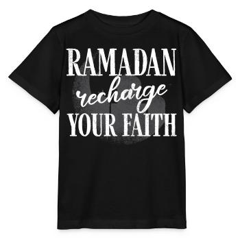 Célébration du Ramadan, fête musulmane - T-shirt bio MINI CREATOR Stanley/Stella Enfant - noir - Devant - Mikhail (115cm)