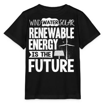 Solarenergie, Erneuerbare Energie - Stanley/Stella Kinder T-Shirt MINI CREATOR  - Schwarz - Vorne - Mikhail (115cm)