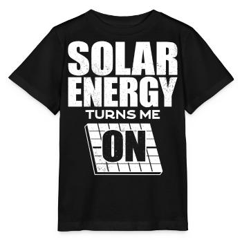 Solarenergie, Erneuerbare Energie - Stanley/Stella Kinder T-Shirt MINI CREATOR  - Schwarz - Vorne - Mikhail (115cm)