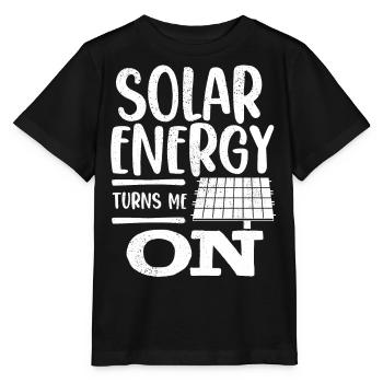 Solarenergie, Erneuerbare Energie - Stanley/Stella Kinder T-Shirt MINI CREATOR  - Schwarz - Vorne - Mikhail (115cm)