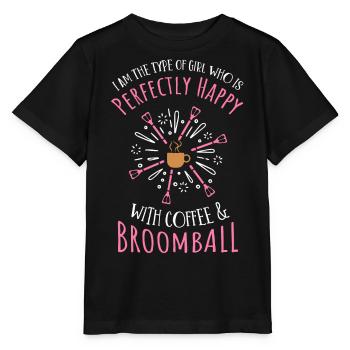 Broom ball - Stanley/Stella MINI CREATOR Kids’ T-Shirt - black - Front - Mikhail (115cm)