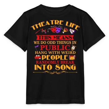 Broadway, Musical, Nerd de théâtre - T-shirt bio MINI CREATOR Stanley/Stella Enfant - noir - Devant - Mikhail (115cm)