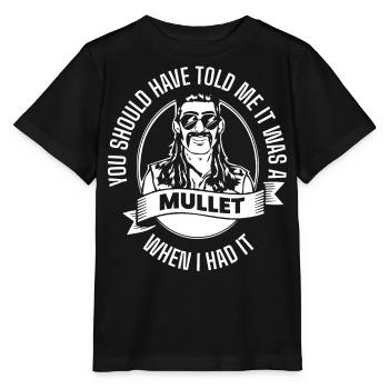 Vokuhila, Vokuhila-Frisur, Frisur, - Stanley/Stella Kinder T-Shirt MINI CREATOR  - Schwarz - Vorne - Mikhail (115cm)