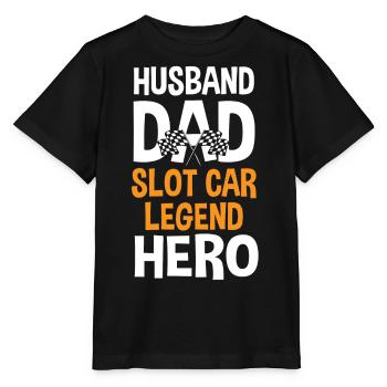 Slot car, slot car racing - Stanley/Stella MINI CREATOR Kids’ T-Shirt - black - Front - Mikhail (115cm)