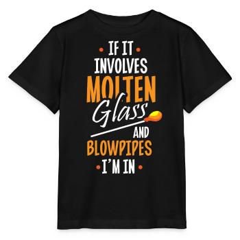 Soufflage de verre, Aroniste, souffleur de verre, souffleur de verre - T-shirt bio MINI CREATOR Stanley/Stella Enfant - noir - Devant - Mikhail (115cm)