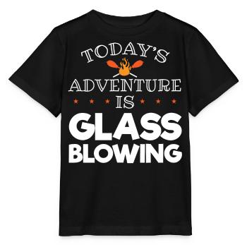 Soufflage de verre, Aroniste, souffleur de verre, souffleur de verre - T-shirt bio MINI CREATOR Stanley/Stella Enfant - noir - Devant - Mikhail (115cm)