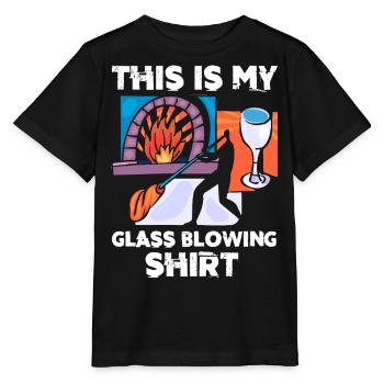 Soufflage de verre, Aroniste, souffleur de verre, souffleur de verre - T-shirt bio MINI CREATOR Stanley/Stella Enfant - noir - Devant - Mikhail (115cm)
