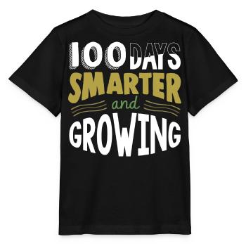 100 days school, 100 days smarter, school - Stanley/Stella MINI CREATOR Kids’ T-Shirt - black - Front - Mikhail (115cm)
