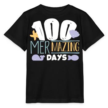 100 days school, 100 days smarter, school - Stanley/Stella MINI CREATOR Kids’ T-Shirt - black - Front - Mikhail (115cm)