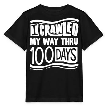 100 days school, 100 days smarter, school - Stanley/Stella MINI CREATOR Kids’ T-Shirt - black - Front - Mikhail (115cm)