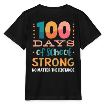 100 days school, 100 days smarter, school - Stanley/Stella MINI CREATOR Kids’ T-Shirt - black - Front - Mikhail (115cm)