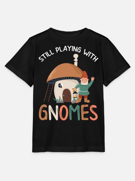 Gnome - Gnomsammeln - Gnome -Sammler - Stanley/Stella Kinder T-Shirt MINI CREATOR  - Schwarz