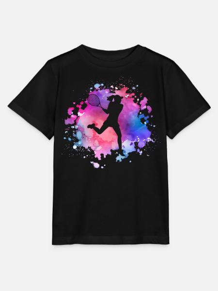 Damen Tennis Mädchen - Stanley/Stella Kinder T-Shirt MINI CREATOR - Schwarz