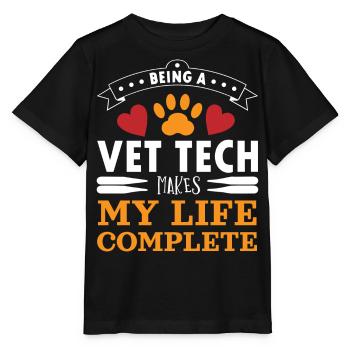 vétérinaire, vétérinaire, vétérinaire - T-shirt bio MINI CREATOR Stanley/Stella Enfant - noir - Devant - Mikhail (115cm)