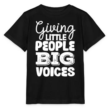 Speech-language pathology, speech-language pathologist - Stanley/Stella MINI CREATOR Kids’ T-Shirt - black - Front - Mikhail (115cm)