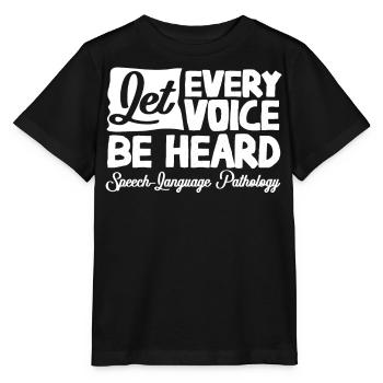 Speech-language pathology, speech-language pathologist - Stanley/Stella MINI CREATOR Kids’ T-Shirt - black - Front - Mikhail (115cm)