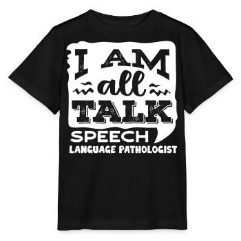 Speech-language pathology, speech-language pathologist - Stanley/Stella MINI CREATOR Kids’ T-Shirt - black - Front - Mikhail (115cm)