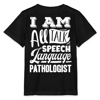 Speech-language pathology, speech-language pathologist - Stanley/Stella MINI CREATOR Kids’ T-Shirt - black - Front - Mikhail (115cm)