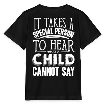 Speech-language pathology, speech-language pathologist - Stanley/Stella MINI CREATOR Kids’ T-Shirt - black - Front - Mikhail (115cm)