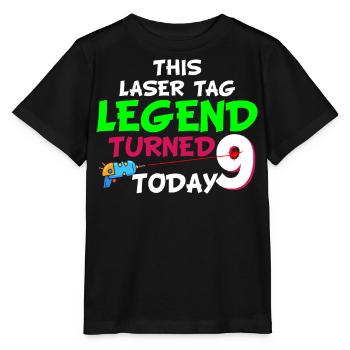 Lasertag, Laser - Stanley/Stella Kinder T-Shirt MINI CREATOR  - Schwarz - Vorne - Mikhail (115cm)