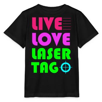 Lasertag, Laser - Stanley/Stella Kinder T-Shirt MINI CREATOR  - Schwarz - Vorne - Mikhail (115cm)