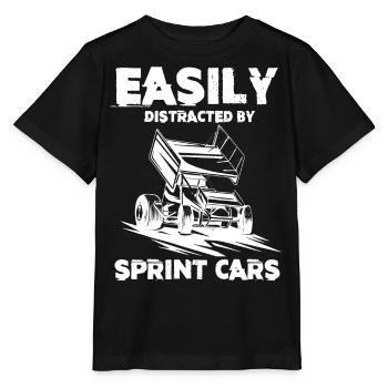 Courses de voitures de sprint, voitures de sprint, courses sur piste de terre - T-shirt bio MINI CREATOR Stanley/Stella Enfant - noir - Devant - Mikhail (115cm)