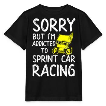 Courses de voitures de sprint, voitures de sprint, courses sur piste de terre - T-shirt bio MINI CREATOR Stanley/Stella Enfant - noir - Devant - Mikhail (115cm)