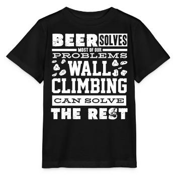 Wall climbers, wall climbers - Stanley/Stella MINI CREATOR Kids’ T-Shirt - black - Front - Mikhail (115cm)