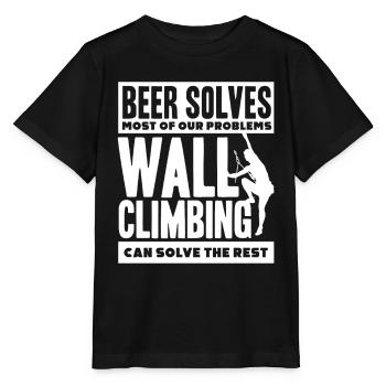 Wall climbers, wall climbers - Stanley/Stella MINI CREATOR Kids’ T-Shirt - black - Front - Mikhail (115cm)