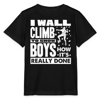 Wall climbers, wall climbers - Stanley/Stella MINI CREATOR Kids’ T-Shirt - black - Front - Mikhail (115cm)