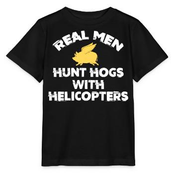 Chasse au cochon, chasseurs de sangliers - T-shirt bio MINI CREATOR Stanley/Stella Enfant - noir - Devant - Mikhail (115cm)