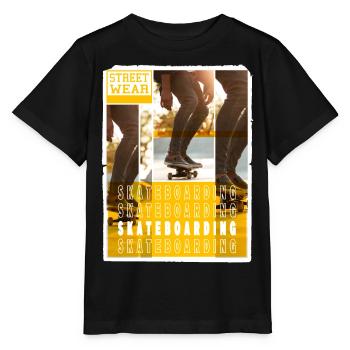 Skateboarding Skate Skater Skateboard Sk8 Vintage - Stanley/Stella MINI CREATOR Kids’ T-Shirt - black - Front - Mikhail (115cm)