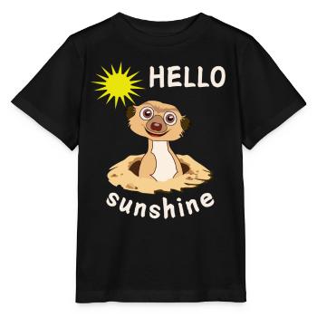 HELLO sunshine - Stanley/Stella Kinder T-Shirt MINI CREATOR  - Schwarz - Vorne - Mikhail (115cm)