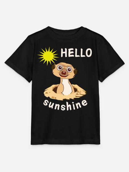 HELLO sunshine - Stanley/Stella Kinder T-Shirt MINI CREATOR - Schwarz