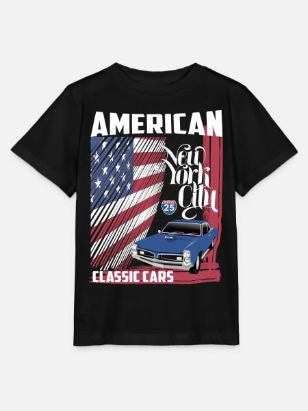 American Classic Cars - Stanley/Stella T-shirt MINI CREATOR til børn - sort