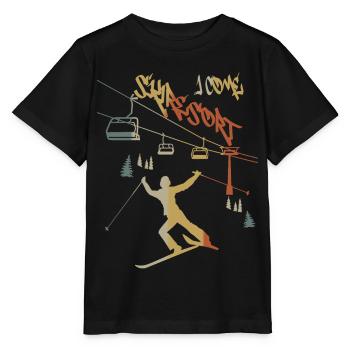 Skiurlaub ich komme ! - Stanley/Stella Kinder T-Shirt MINI CREATOR  - Schwarz - Vorne - Mikhail (115cm)