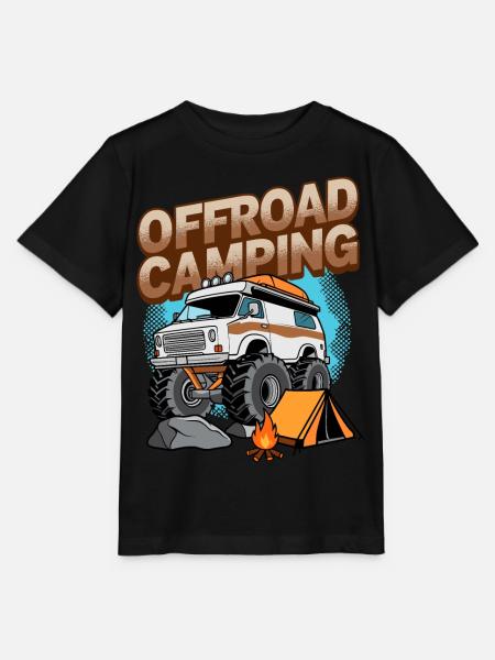 Offroad Camping - Stanley/Stella Kinder T-Shirt MINI CREATOR  - Schwarz