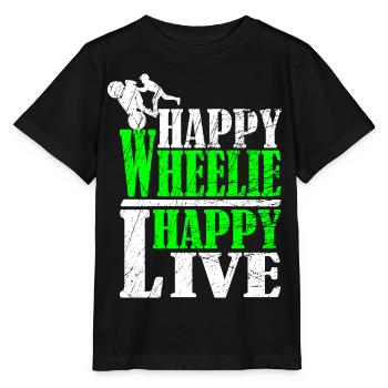 Wheelie Motif - Stanley/Stella MINI CREATOR Kids’ T-Shirt - black - Front - Mikhail (115cm)