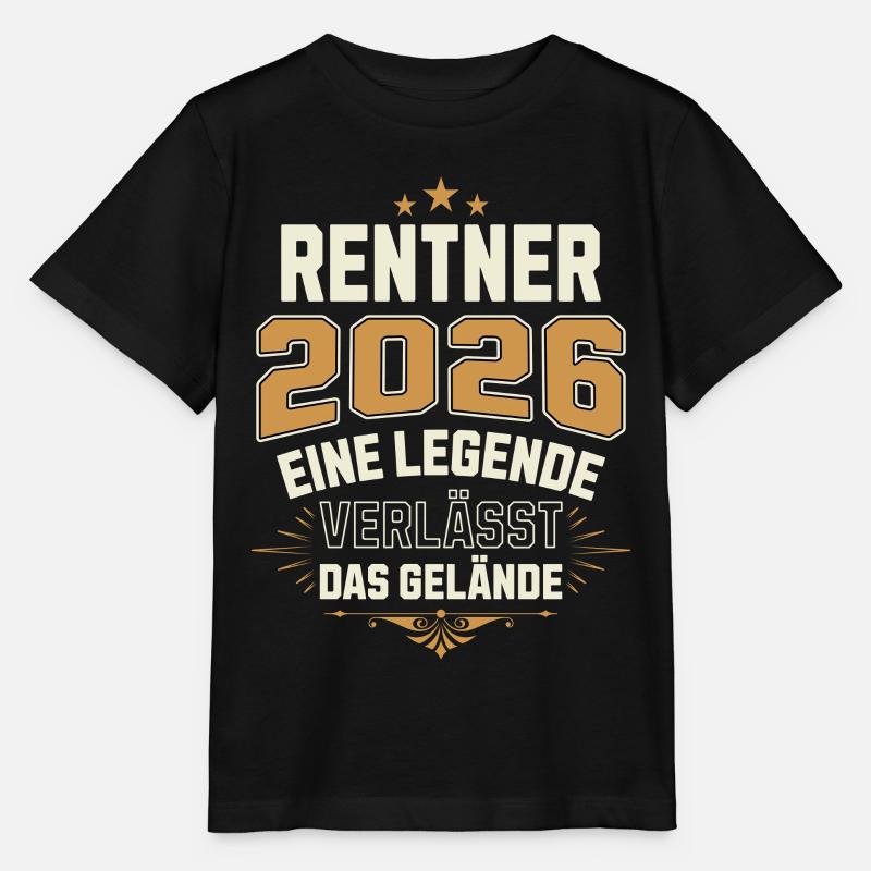 Rentner 2026 Rente Rentnerin Legende Ruhestand - Stanley/Stella Kinder T-Shirt MINI CREATOR  - Schwarz
