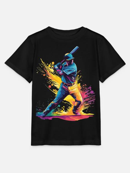 Baseball Spieler - Stanley/Stella Kinder T-Shirt MINI CREATOR - Schwarz