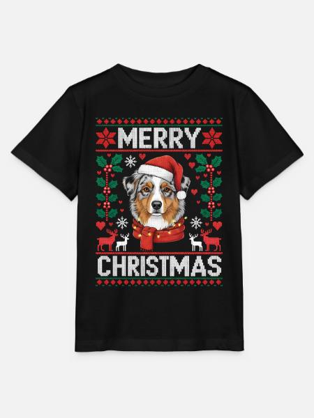 Australischer Schäferhund Weihnachten Xmas - Stanley/Stella Kinder T-Shirt MINI CREATOR  - Schwarz