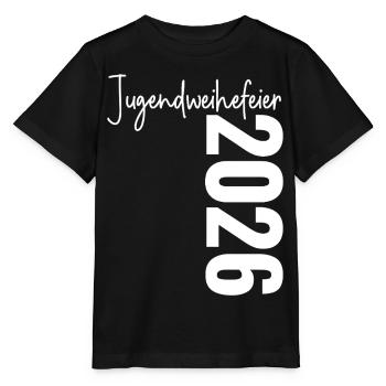 Cérémonie de consécration de la jeunesse 2026 - T-shirt bio MINI CREATOR Stanley/Stella Enfant - noir - Devant - Mikhail (115cm)