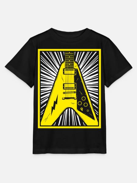 E-Gitarren-Silhouette - Stanley/Stella Kinder T-Shirt MINI CREATOR - Schwarz