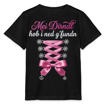 Trachtenshirt Damen Trachten T-shirt Dirndl Tenue - T-shirt bio MINI CREATOR Stanley/Stella Enfant - noir - Devant - Mikhail (115cm)