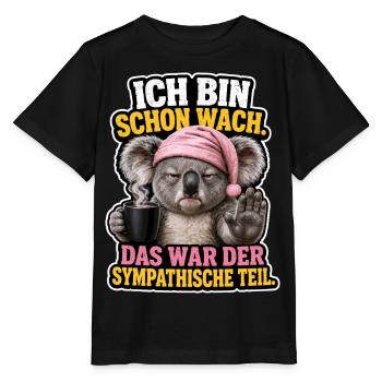 Wach Aber Nicht Ansprechbar - Stanley/Stella Kinder T-Shirt MINI CREATOR  - Schwarz - Vorne - Mikhail (115cm)