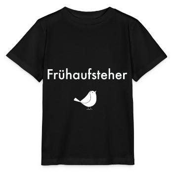 Frühaufsteher - Stanley/Stella Kinder T-Shirt MINI CREATOR  - Schwarz - Vorne - Mikhail (115cm)