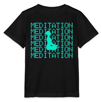Meditation - Stanley/Stella MINI CREATOR Kids’ T-Shirt - black - Front - Mikhail (115cm)