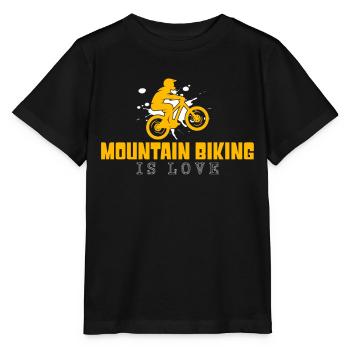 mountain biking - Stanley/Stella Kinder T-Shirt MINI CREATOR  - Schwarz - Vorne - Mikhail (115cm)