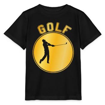 Golf - Stanley/Stella Kinder T-Shirt MINI CREATOR  - Schwarz - Vorne - Mikhail (115cm)